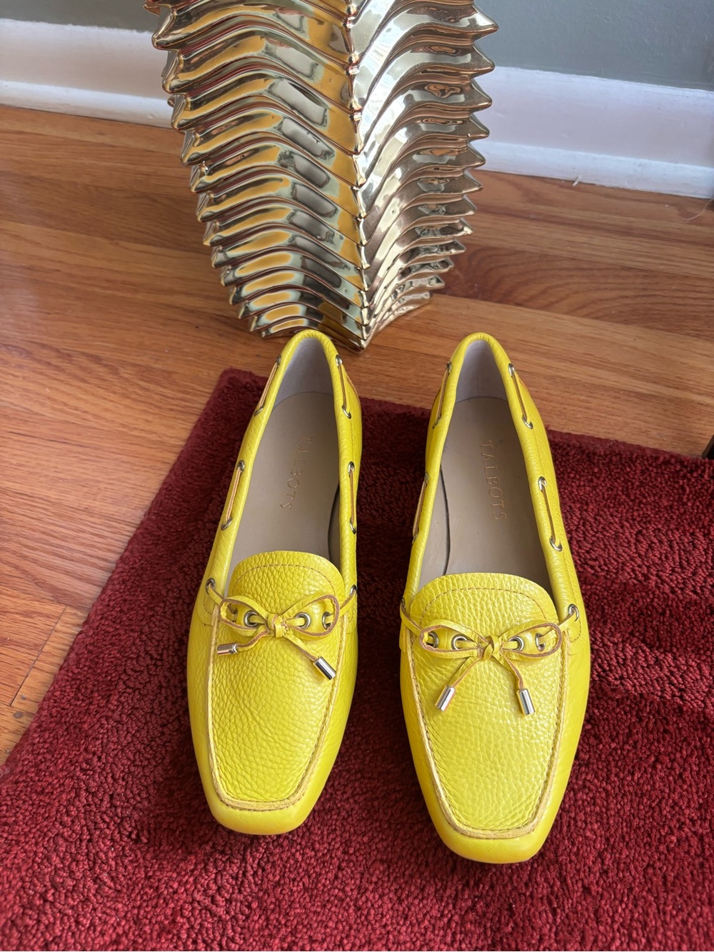 Talbots "Jessie" pebbled leather driving moccasins